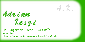 adrian keszi business card